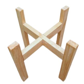 Porta maceceta Party pedestal de macetas en madera natural - Imagen 4