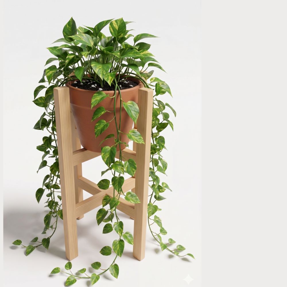Porta Macetero de Madera Natural con 4 Bases – Soporte Decorativo Compacto para Plantas 3 Porta Macetero de Madera Natural con 4 Bases – Soporte Decorativo Compacto para Plantas - Imagen 3