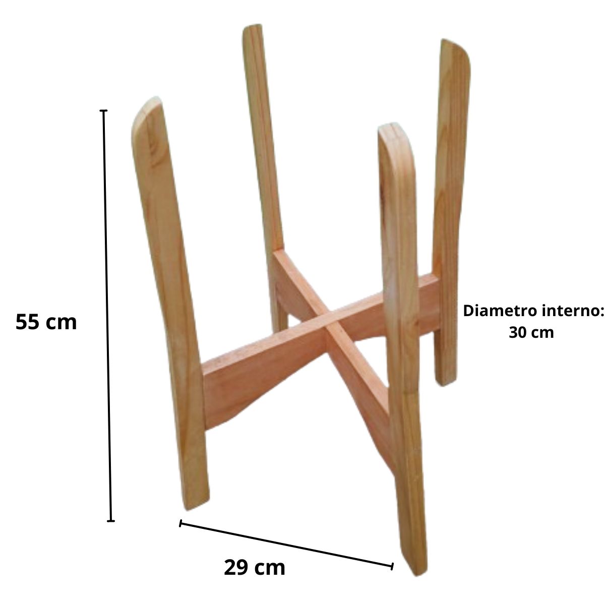 Porta Macetero de Madera Natural con 4 Bases – Soporte Decorativo para Plantas 3 Porta Macetero de Madera Natural con 4 Bases – Soporte Decorativo para Plantas - Imagen 3