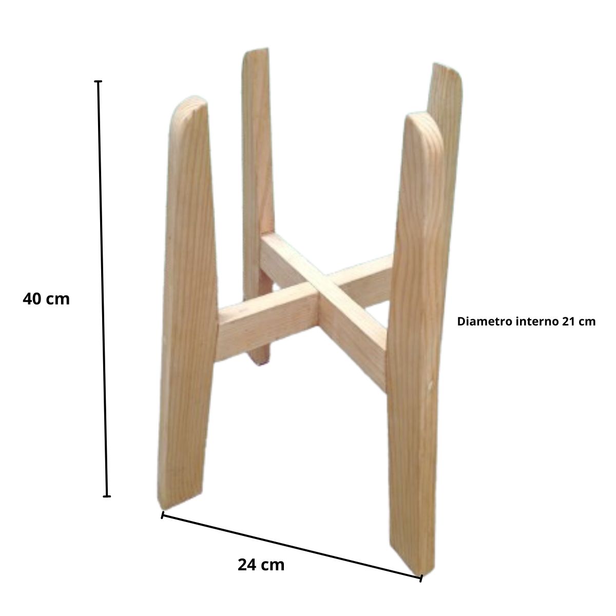 Porta Macetero de Madera Natural con 4 Bases – Soporte Decorativo Compacto para Plantas 3 Porta Macetero de Madera Natural con 4 Bases – Soporte Decorativo Compacto para Plantas - Imagen 3