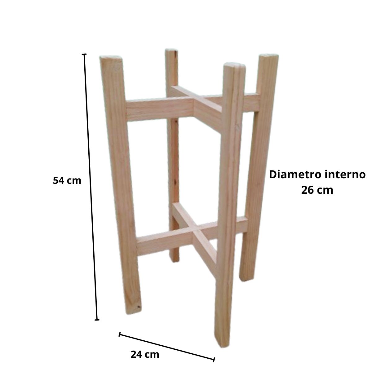 Porta Macetero de Madera Natural con 4 Bases – Soporte Decorativo Compacto para Plantas 2 Porta Macetero de Madera Natural con 4 Bases – Soporte Decorativo Compacto para Plantas - Imagen 2