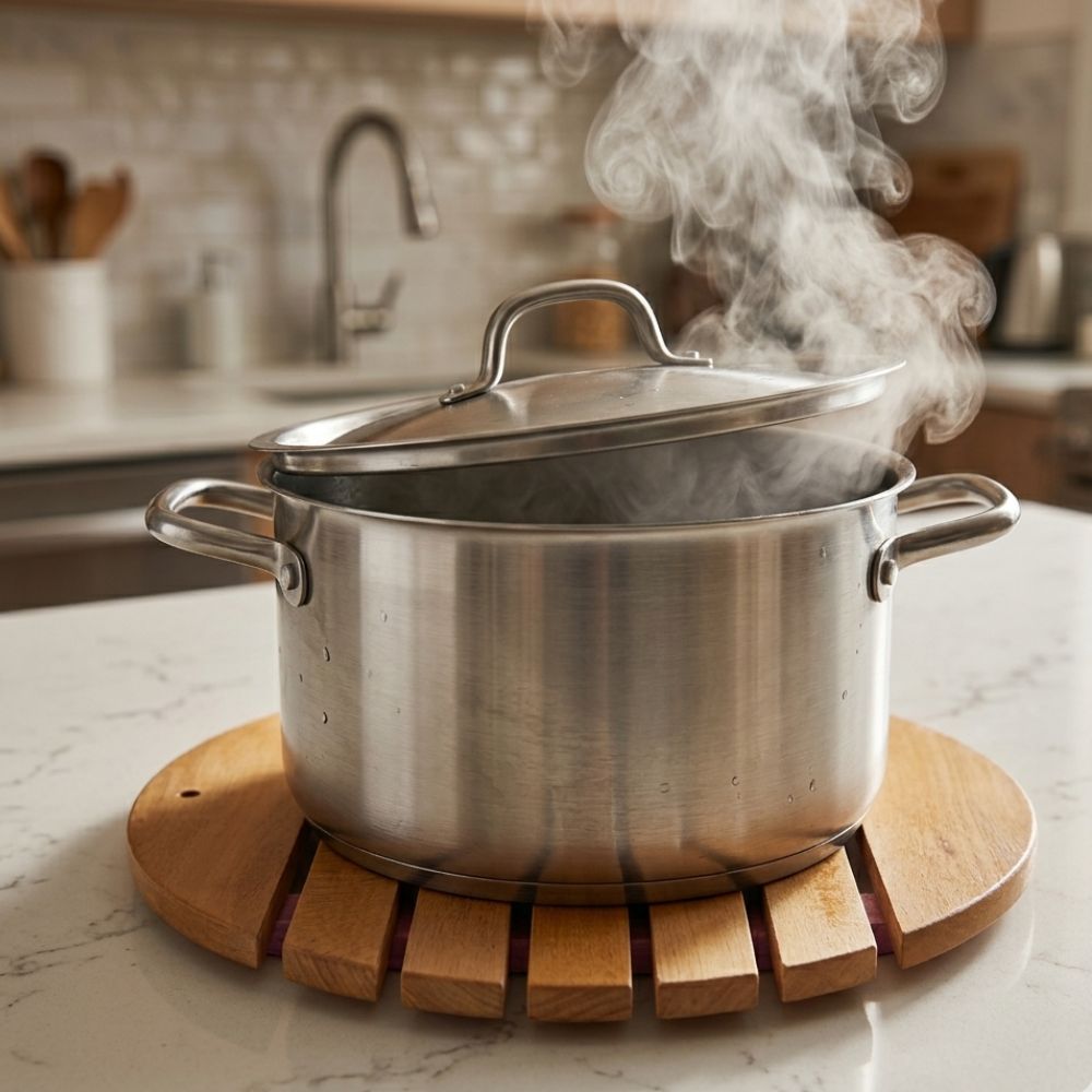 Posaolla de Madera Redondo Resistente al Calor 4 posaolla