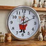 Reloj de Cocina Chef – 25 cm, Marco Plateado Moderno, Diseño Divertido para Cocina 6 reloj de cocina