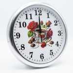 Reloj de Pared “Rose Coffee Elegance” – 25 cm