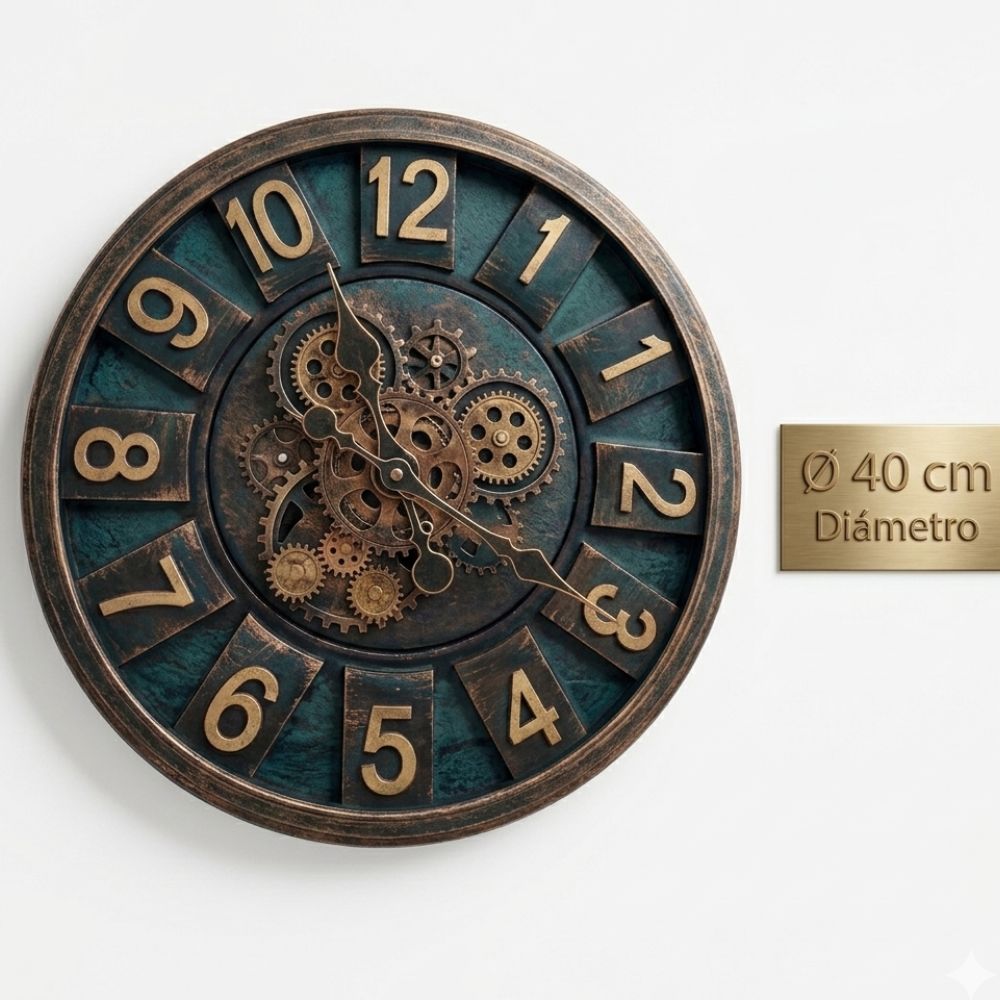 Reloj de Pared Mecatrónico Color Oro Viejo y fabuloso con Estilo Clásico 3 Reloj de Pared Mecatrónico Color Oro Viejo y fabuloso con Estilo Clásico - Imagen 3