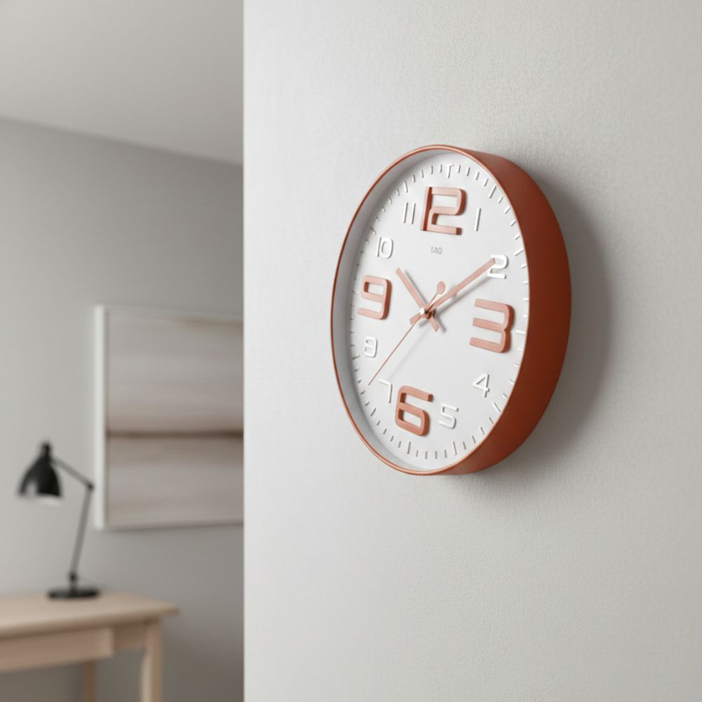 Reloj de Pared Naranja Circular de 30 cm | Decoración Moderna para Hogar u Oficina 3 Reloj de Pared Naranja Circular de 30 cm | Decoración Moderna para Hogar u Oficina - Imagen 3