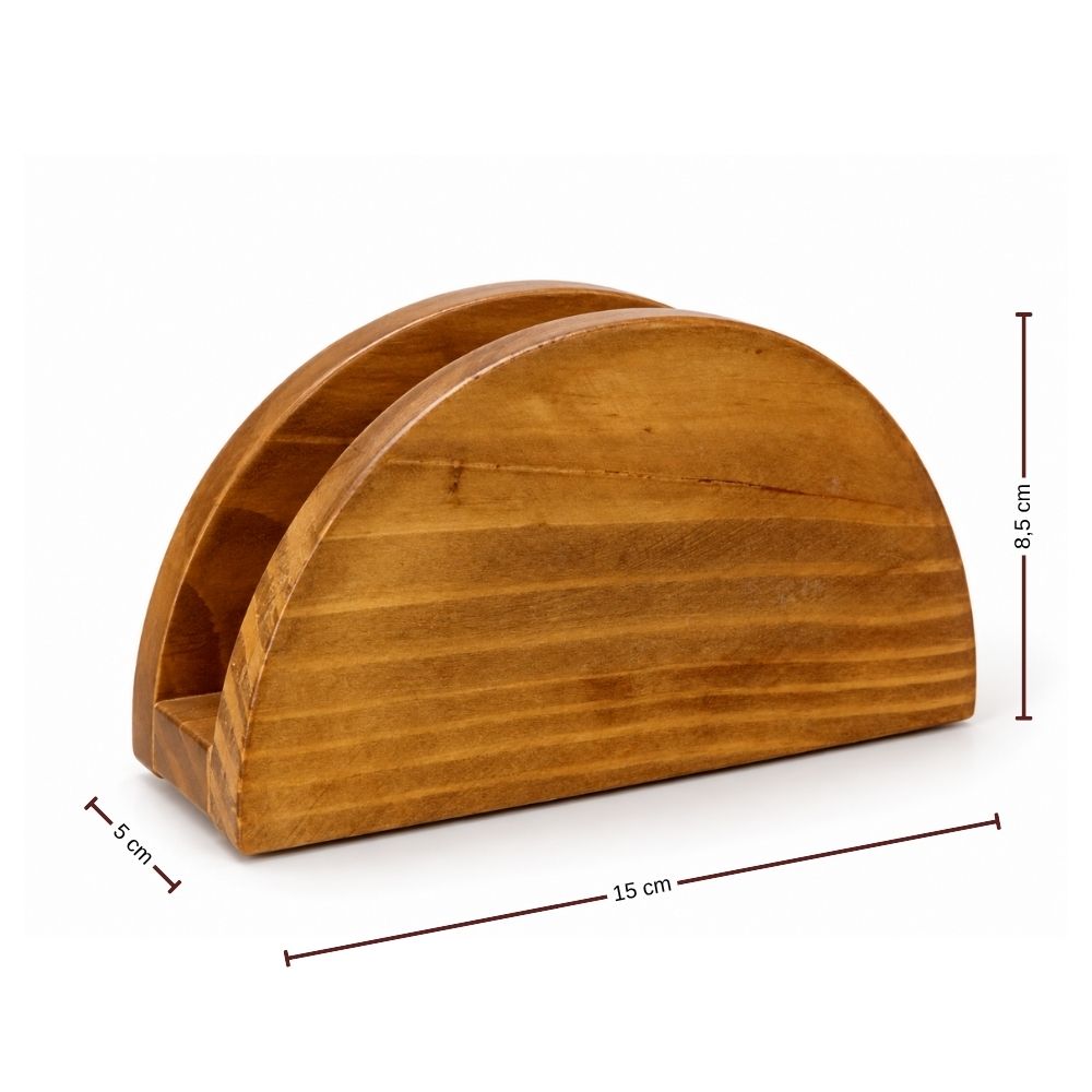 Servilletero Media Luna Elegante de Madera 5 servilleteros media luna