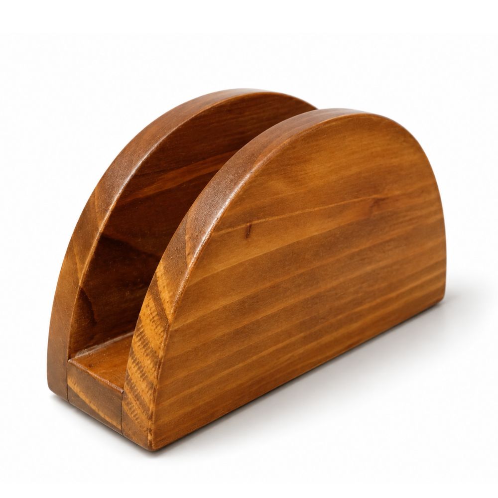 Servilletero Media Luna Elegante de Madera 2 servilleteros media luna
