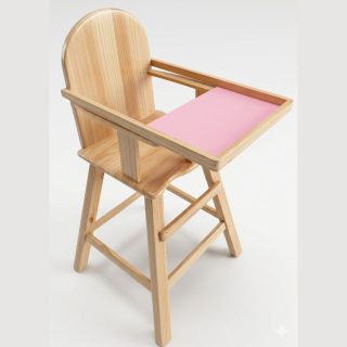 Silla de comer para bebé de madera