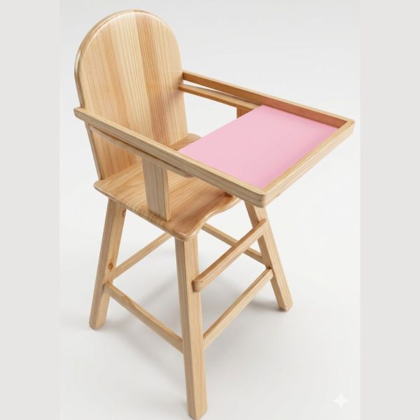 Silla de comer para bebé de madera