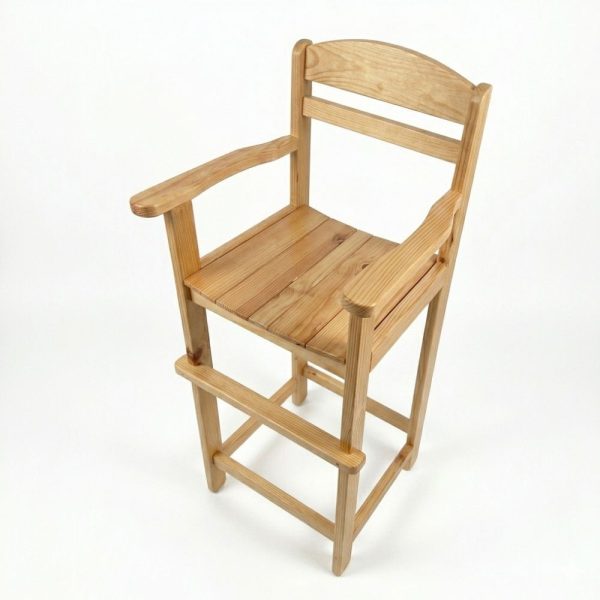 Silla de comer de madera para niño