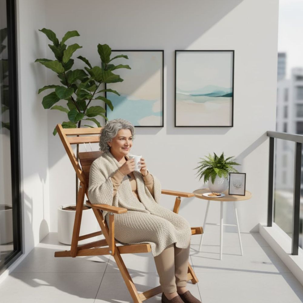 Silla Perezosa de Madera Plegable sensacional color Caramelo | 3 Posiciones 2 silla perezosa de madera