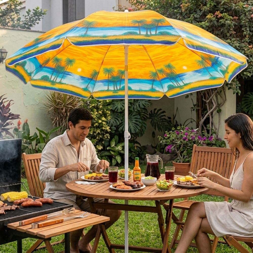 Sombrilla de playa Máncora 1.50mts Proteccion UV Modelo exclusivo 2 sombrilla de playa