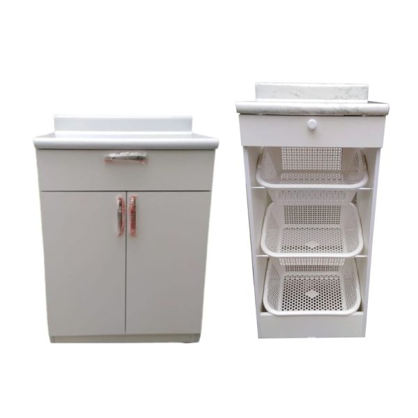 Majestuoso Muebles de Cocina 2 en 1 Repostero y Verdulero Línea Blanca