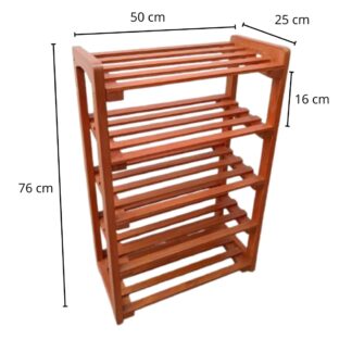Zapatera abierta Club Net en madera Nogal - Imagen 4
