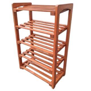 Zapatera abierta Club Net en madera Nogal